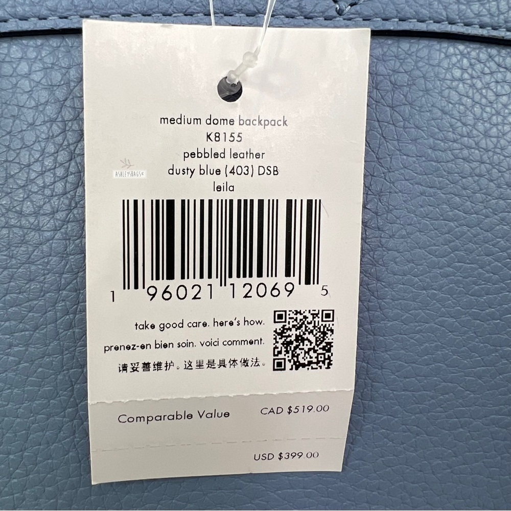 Kate Spade Leila Dome Backpack In Dusty Blue - Picture 10 of 11